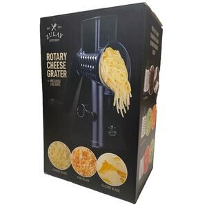 Zulay Kitchen Rotary Cheese Grater 3 Blade Cheese Shredder NEW